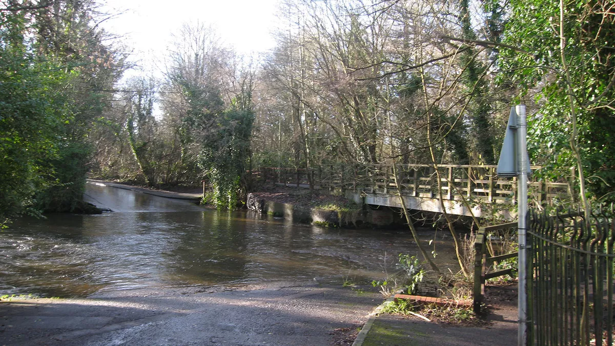 The ford which separates Bordon and Lindford villages.