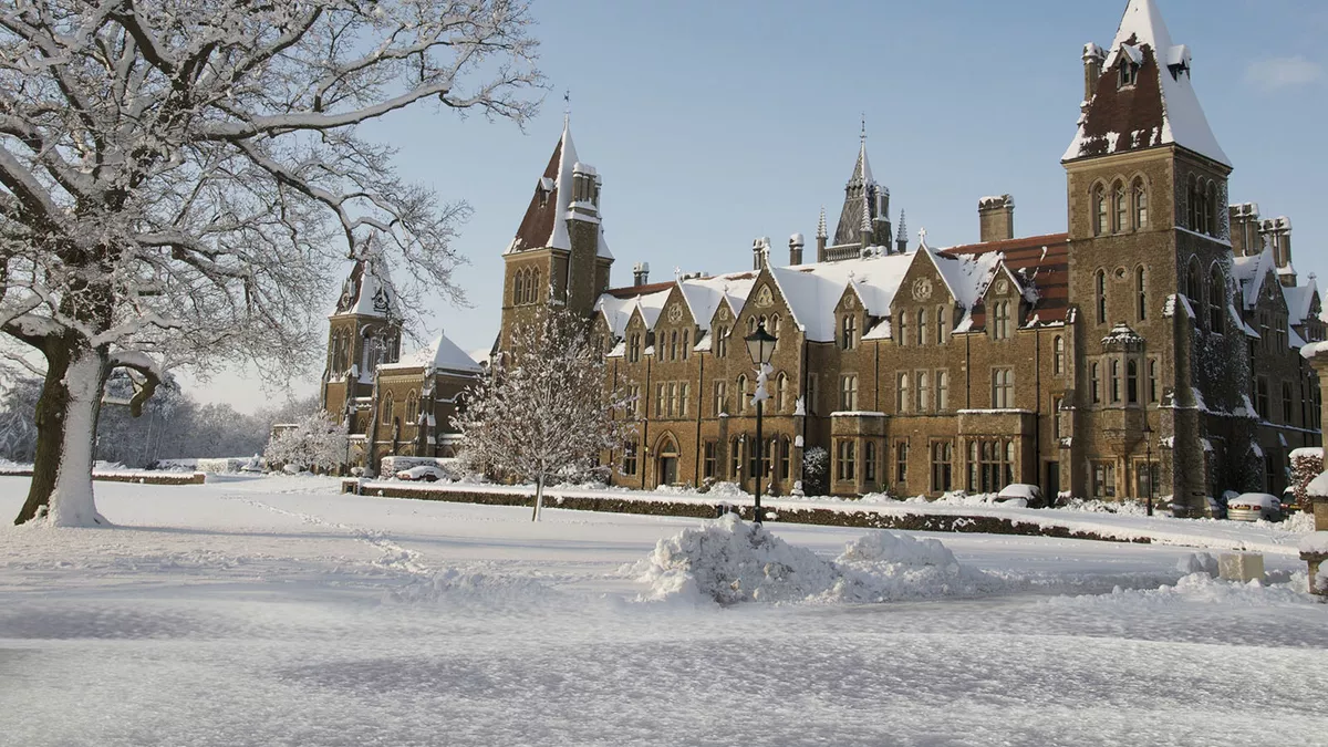 Charterhouse School, Godalming in the snow.