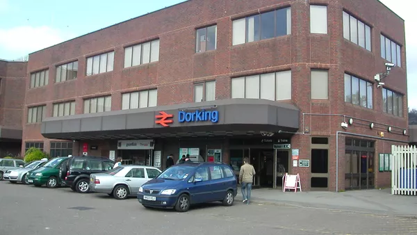 Main station building at Dorking.