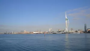 Portsmouth Harbour as seen from Gosport Haslar Marina.