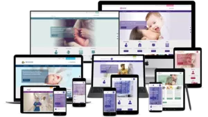 The suite of Virtus Health websites shown on a variety of devices.