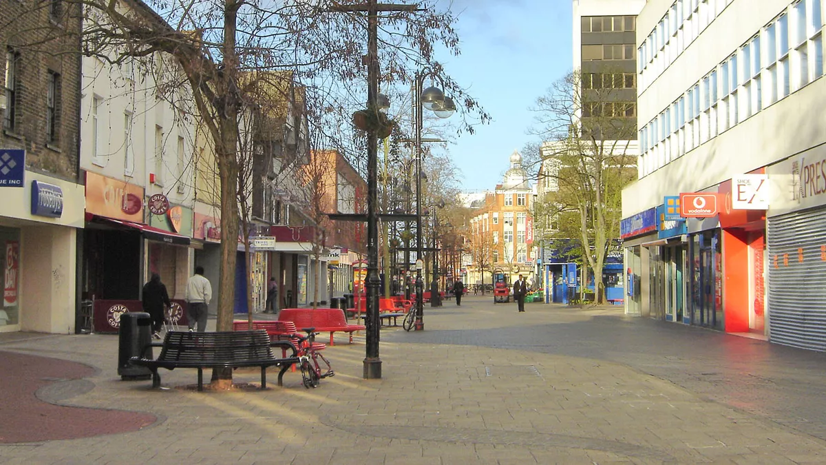 View of Hounslow High Street.