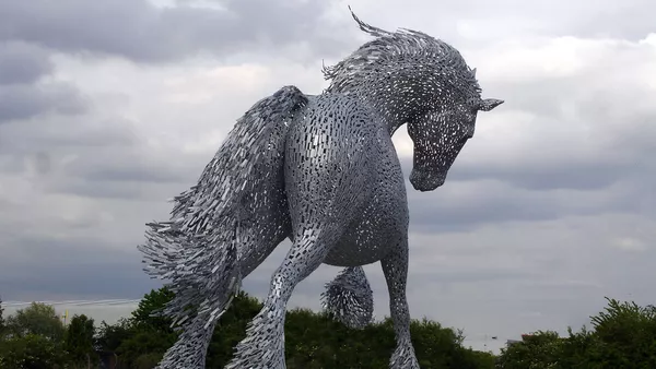 A sculpture by Andy Scott which resides in Bexley, London.